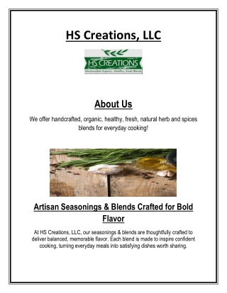 Artisan Seasonings & Blends Crafted for Bold Flavor