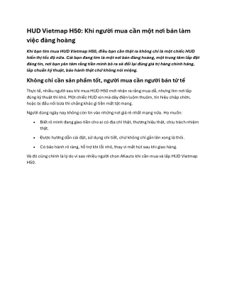 HUD Vietmap H50 Khi nguoi mua can mot noi ban lam viec dang hoang