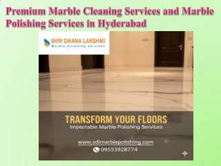 Premium Marble Cleaning Services and Marble Polishing Services in Hyderabad