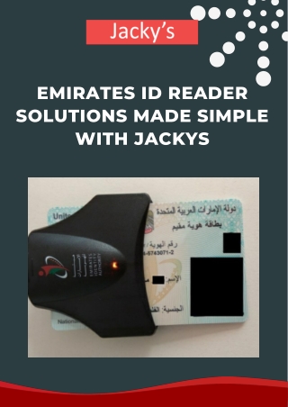 Emirates ID Reader Solutions Made Simple with Jackys