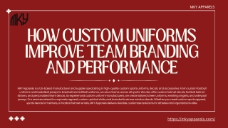 How Custom Uniforms Improve Team Branding and Performance