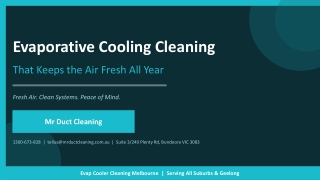 Evaporative Cooling Cleaning That Keeps the Air Fresh All Year