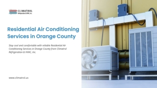 Residential Air Conditioning Services in Orange County