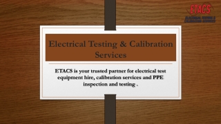 Electrical Testing & Calibration Services 2