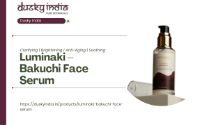 Luminaki – Bakuchi Face Serum by Dusky India  Retinol Alternative Serum  Anti-Aging Botanical Serum