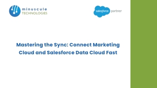 Mastering the Sync Connect Marketing Cloud and Salesforce Data Cloud Fast