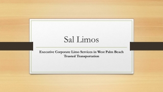 Executive Corporate Limo Services in West Palm Beach Trusted Transportation