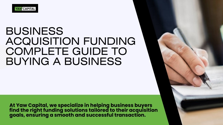 PPT - Business Acquisition Funding Complete Guide to Buying a Business ...