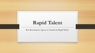 Best Recruitment Agency in Ontario by Rapid Talent