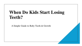 when do kids start losing teeth