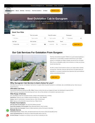 Gurugram Outstation Taxi Service | Safe & Reliable Outstation and Airport Cab