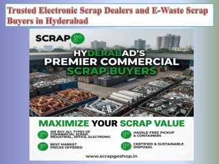 Trusted Electronic Scrap Dealers and E-Waste Scrap Buyers in Hyderabad