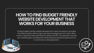 Brandingscout How to Find Budget Friendly Website Development That Works for Your Business