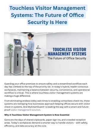 Visitor Management Automation for Businesses