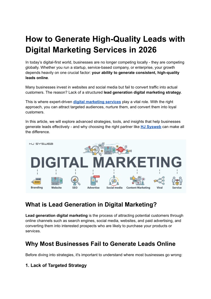PPT - How to Generate High-Quality Leads with Digital Marketing ...