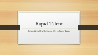 Industrial Staffing Burlington ON by Rapid Talent