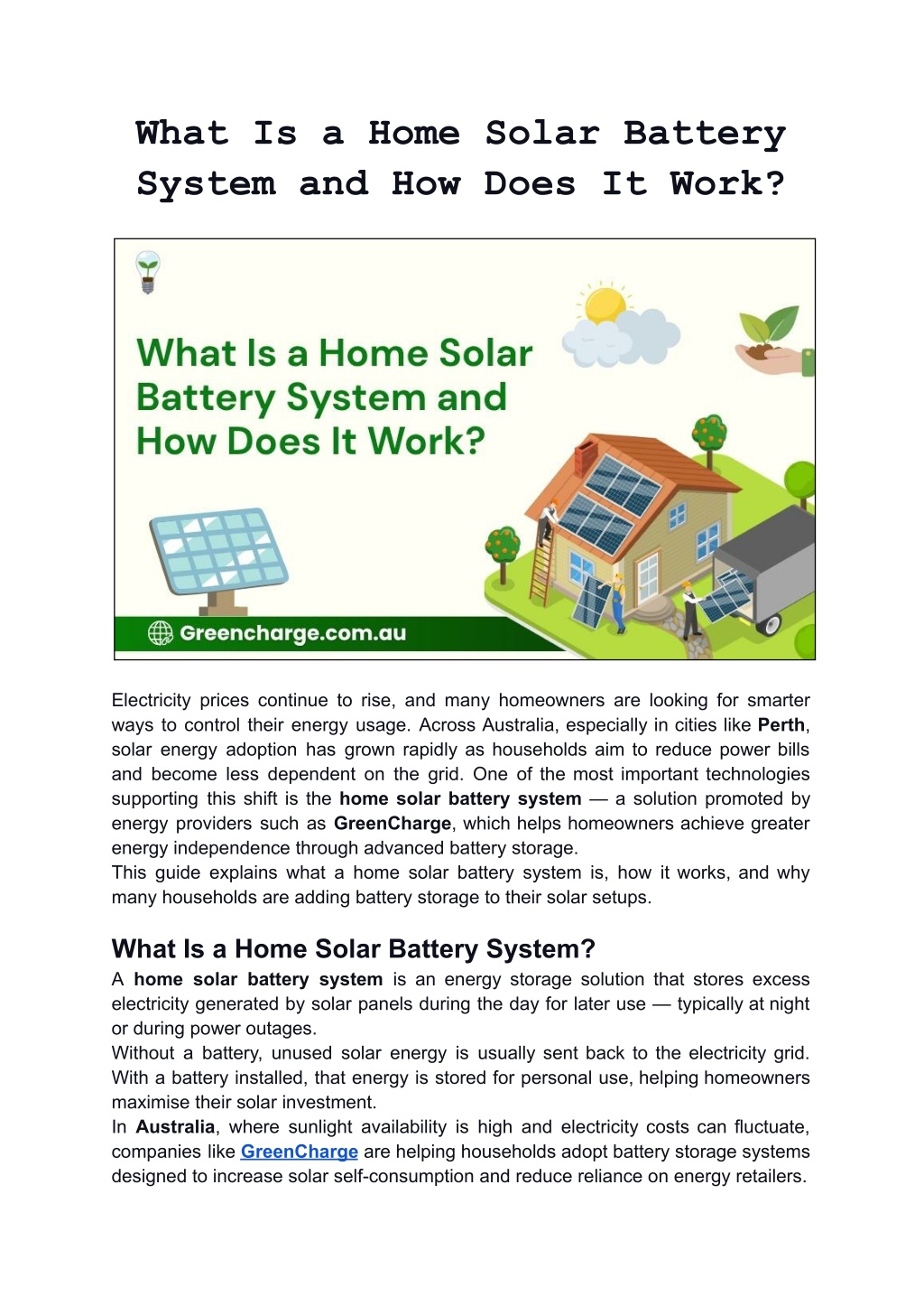 PPT - What Is a Home Solar Battery System and How Does It Work ...
