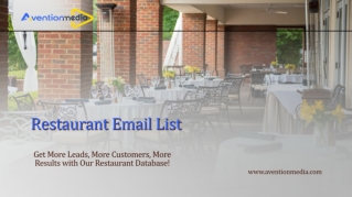 Boost Your B2B Outreach with a Verified Restaurant Email List