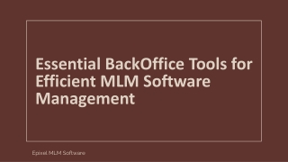 Streamlining MLM Operations with Effective Back Office Tools