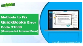 Fix QuickBooks Error 31600