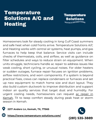Temperature Solutions AC and Heating