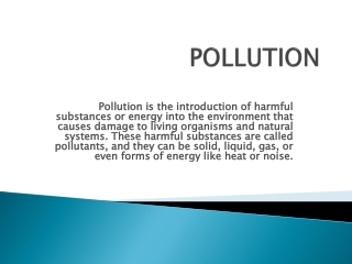 Pollution and its types