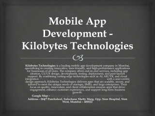 Mobile App Development Company In Mumbai - Kilobytes Technologies