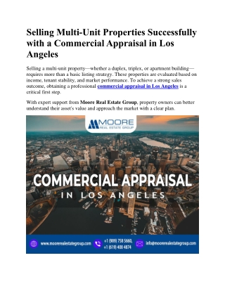 Selling Multi-Unit Properties Successfully with a Commercial Appraisal in Los Angeles