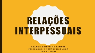 rela es interpessoais