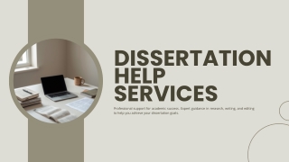 Reliable Dissertation Help Services for Academic Success