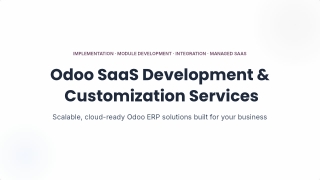 Odoo SaaS Development & Customization Services
