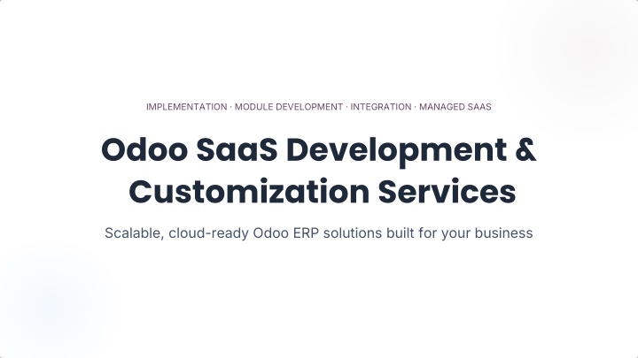 PPT - Odoo SaaS Development & Customization Services PowerPoint ...
