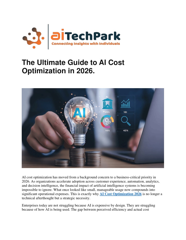 PPT - AI Cost Optimization 2026 reduce costs without losing performance ...