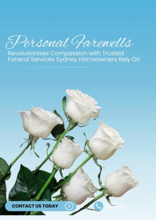 Personal Farewells Revolutionises Compassion with Trusted Funeral Services Sydne