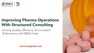 Improving Pharma Operations with Structured Consulting
