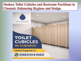 Modern Toilet Cubicles and Restroom Partitions in Chennai Enhancing Hygiene and Design
