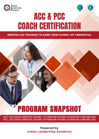 ICF Coaching Certification in India — Complete Guide Indian Leadership Academy