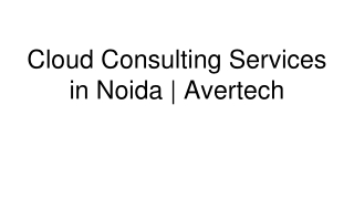 Cloud Consulting Services in Noida