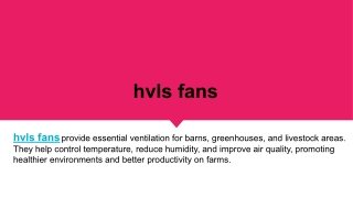 hvls fans