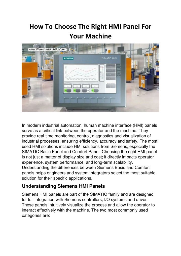 Hmi Panel Checklist.pdf PPT - How To Choose The Right HMI Panel For Your Machine PowerPoint ...
