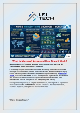 What is Microsoft Azure and How Does It Work | IFI Techsolutions