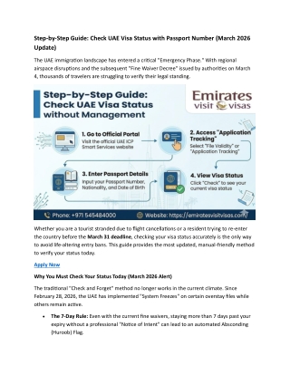 Check UAE Visa Status with Passport Number