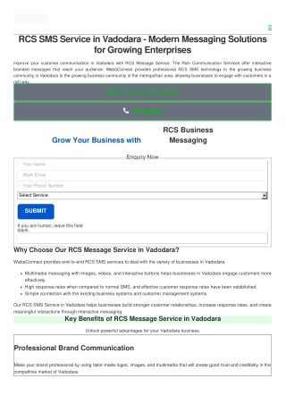 rcs sms service in vadodara