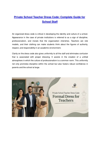 Private School Teacher Dress Code: Complete Guide For School Staff