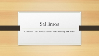 Corporate Limo Services in West Palm Beach by SAL Limo