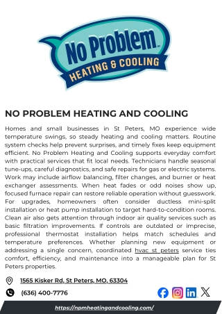 No Problem Heating and Cooling