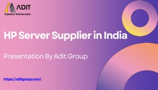 HP Server Supplier in India