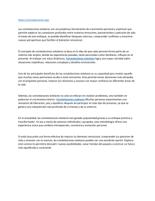 Constelaciones estelares (1)