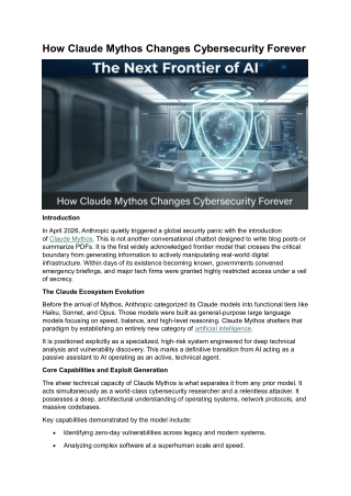 How Claude Mythos Changes Cybersecurity Forever