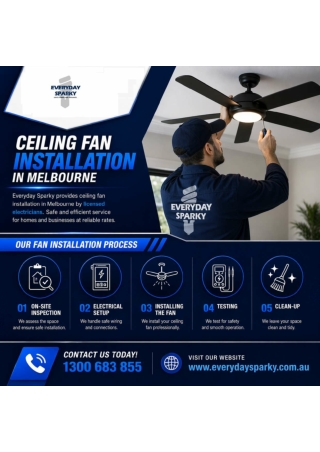Ceiling Fan Installation in Melbourne | Everyday Sparky